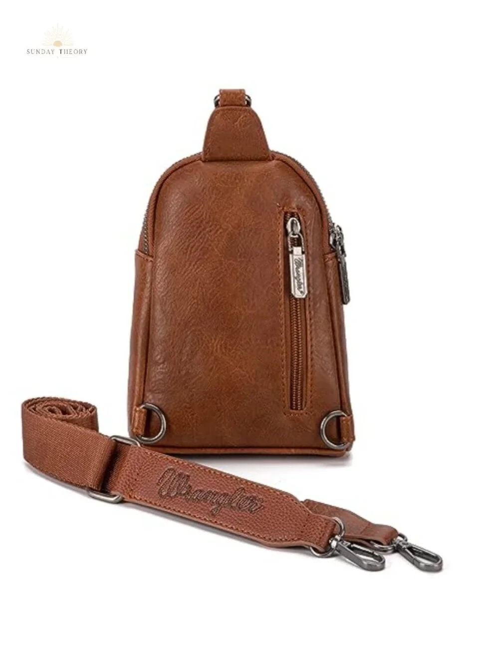 Wrangler Small Sling Bag for Women, Leather Crossbody Bags Cross Body Purse